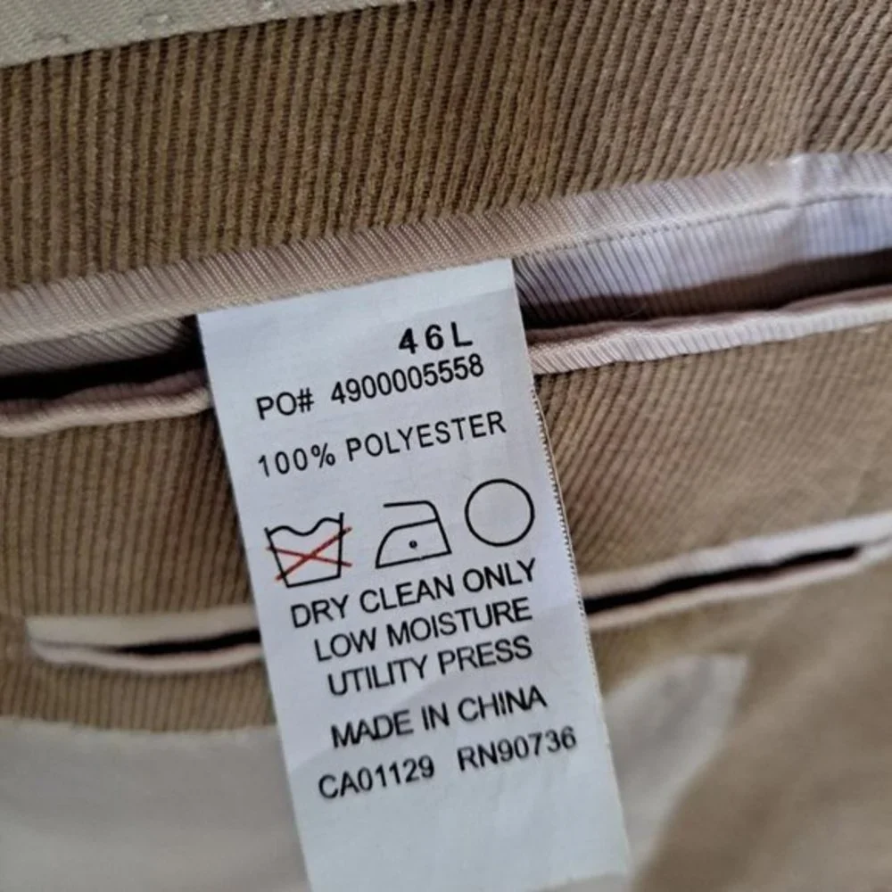 CALVIN Klein Tan Suit‎ Jacket Size 46L